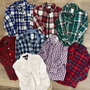 Lightly worn 2T long sleeve button down shirts